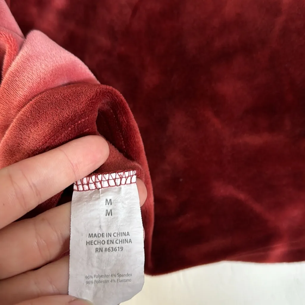 Bebe Burgundy Tie-Dye Hoodie - Image 4