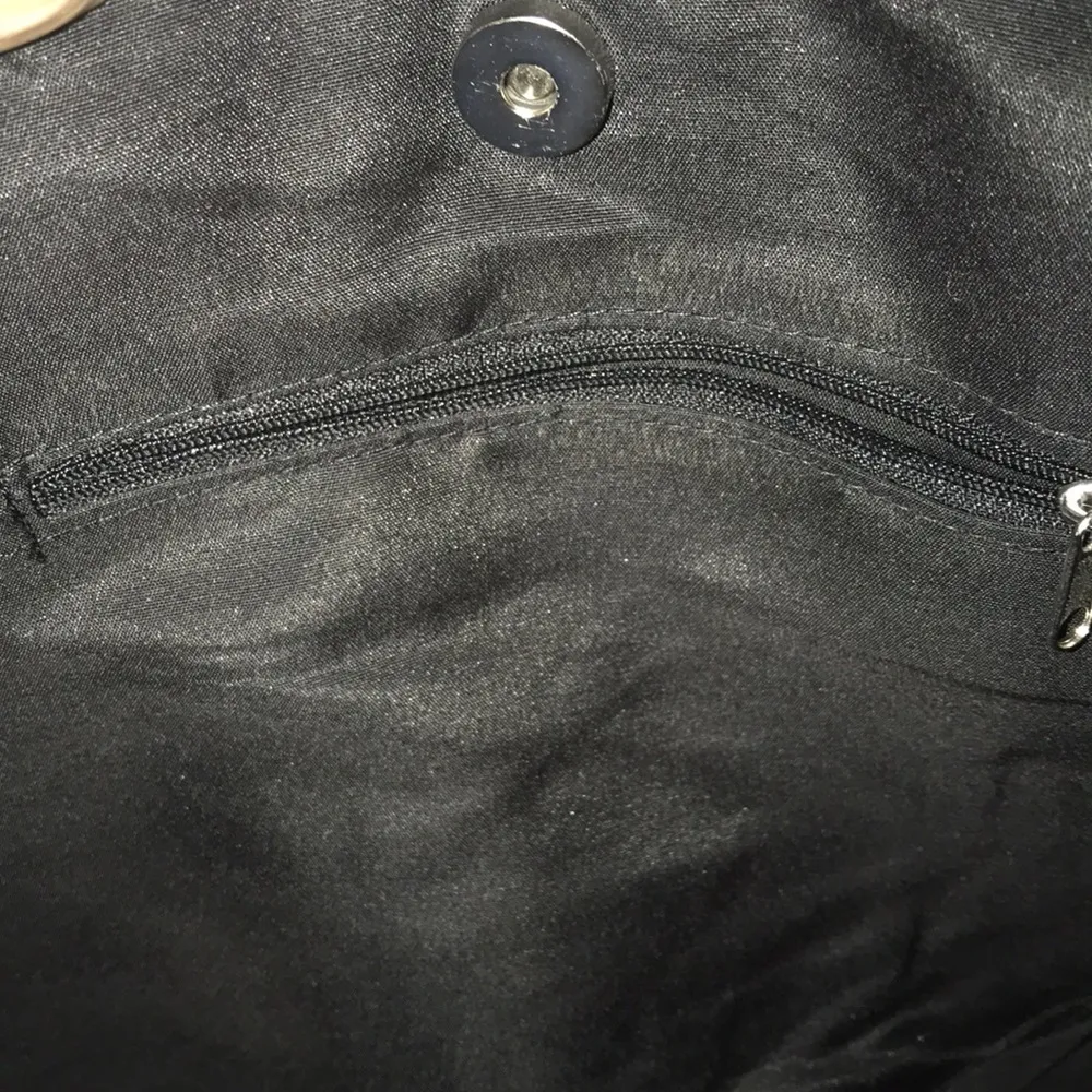 crocodile scale like print shoulder tote purse black medium large size - Image 6