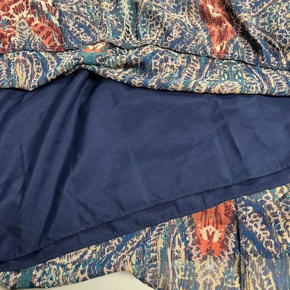 A.N.A Maxi Dress Paisley Print Long‎ Sleeve Boho Flowy Casual Multicolor XLT - Image 7