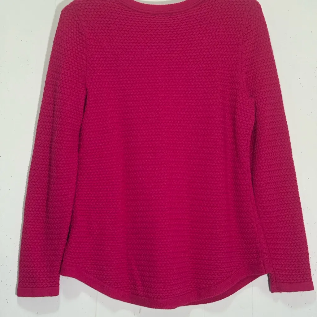 Talbots Pink Lambs Wool Blend Knit Sweater Sz M - Image 5