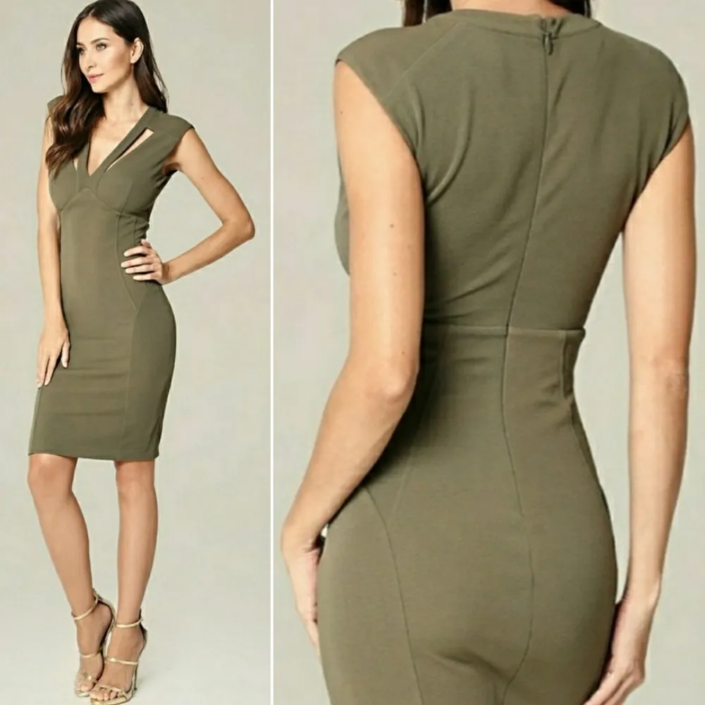 bebe Priscilla Texture Crepe Dress - Image 9