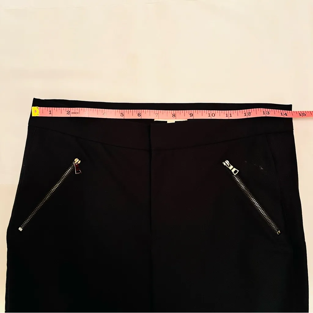 Rebecca Taylor Ava Techy Black Straight Leg Pants size 6 Business Classic - Image 10