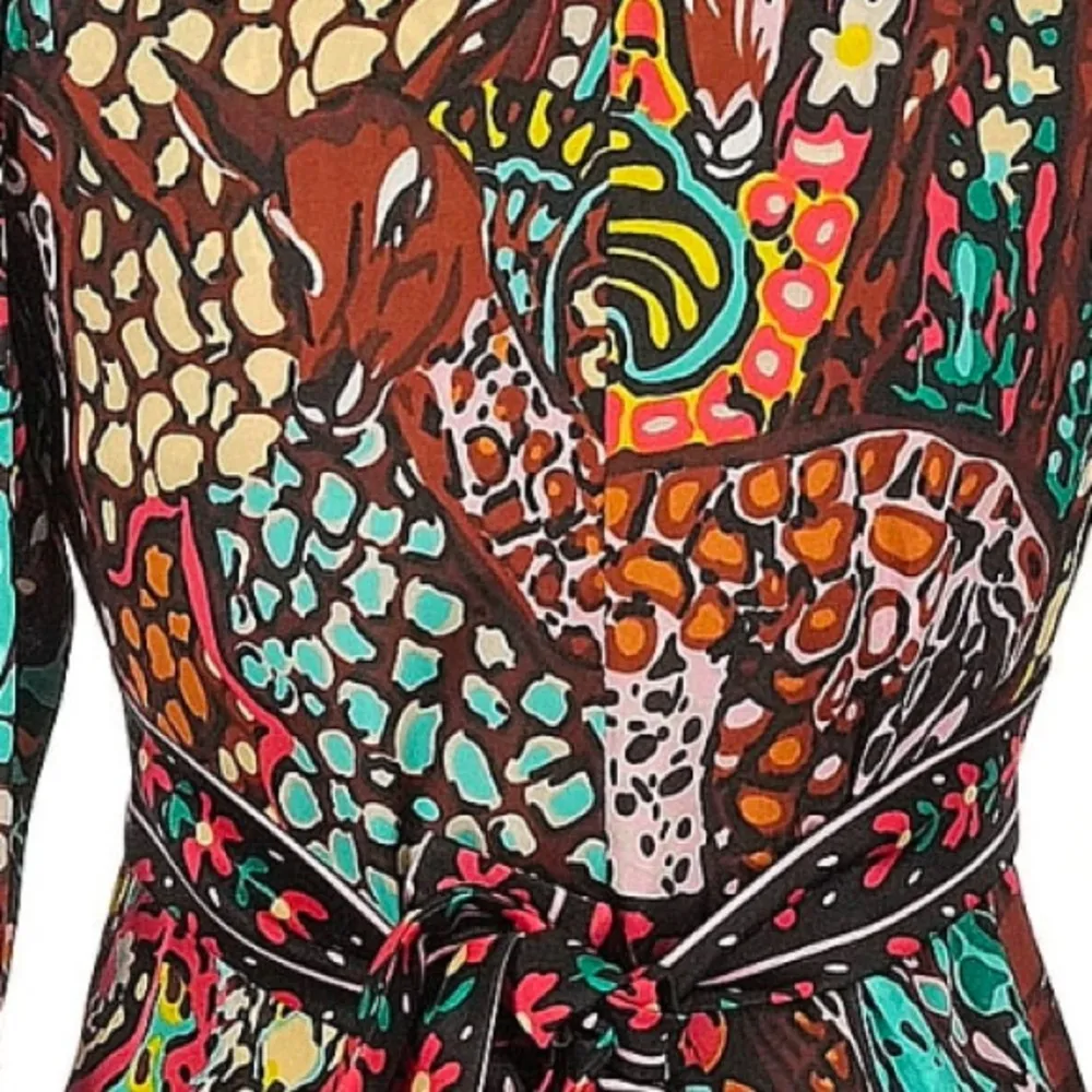 Vintage Betsey Johnson Runway 2000’s Y2K Bambi Deer Print Runway Dress Size 6 S - Image 4