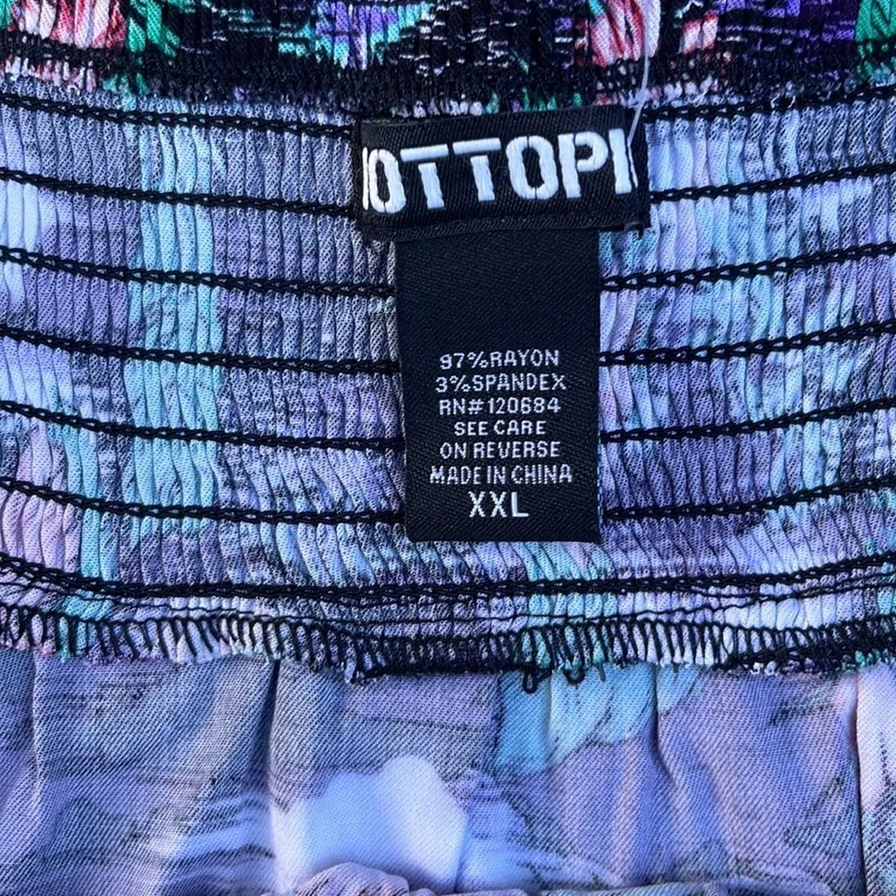 Hot Topic black floral skater mini skirt juniors size XXL NEW - Image 2