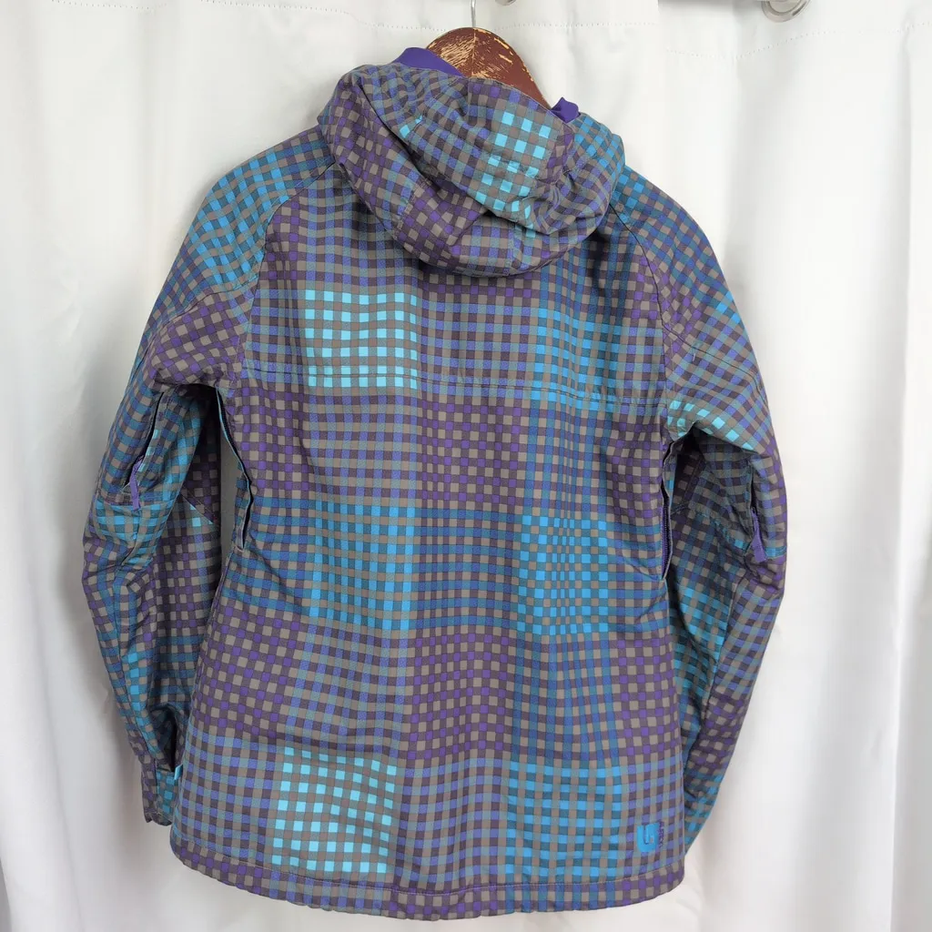 Ladies' Burton DryRide Snowboarding Winter Check Pattern Jacket Small - Image 4