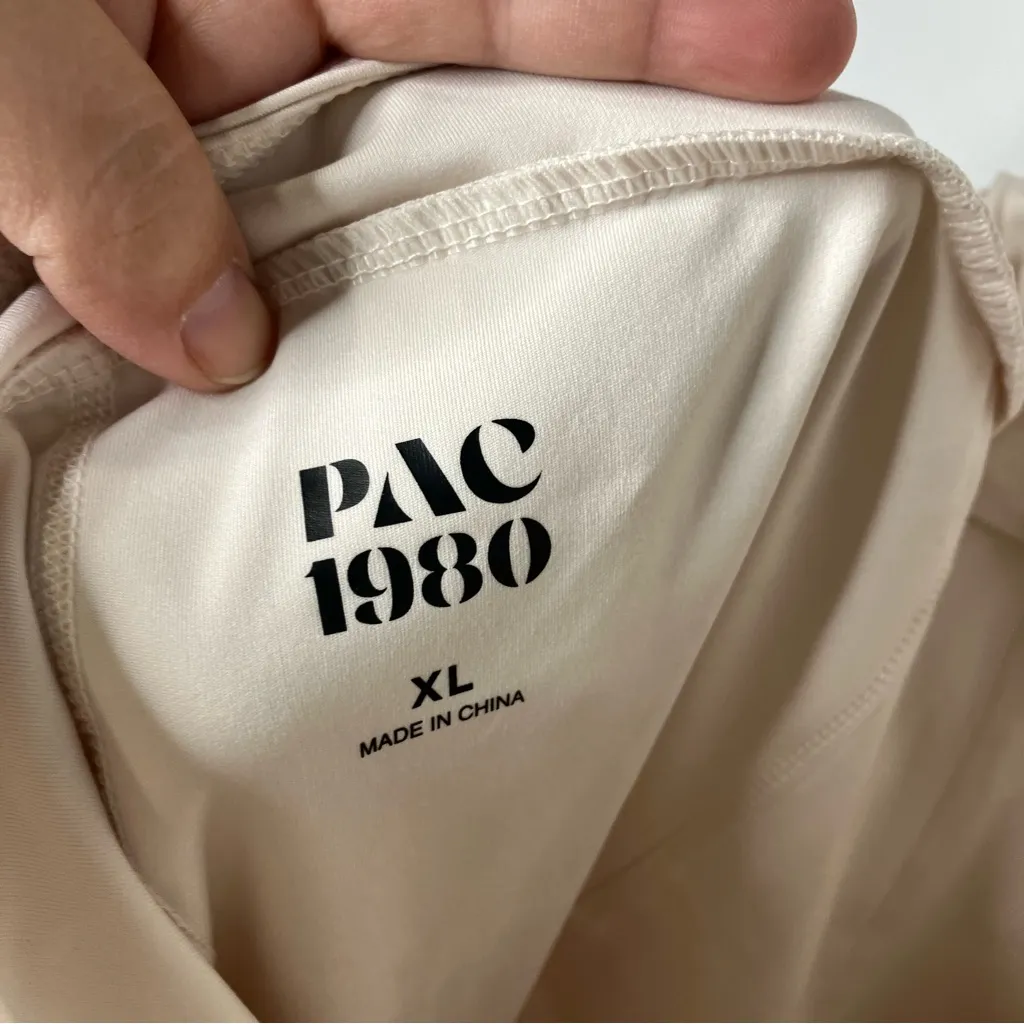 PAC 1980‎ whisper active putting mini dress skort ivory off white womens size XL - Image 11