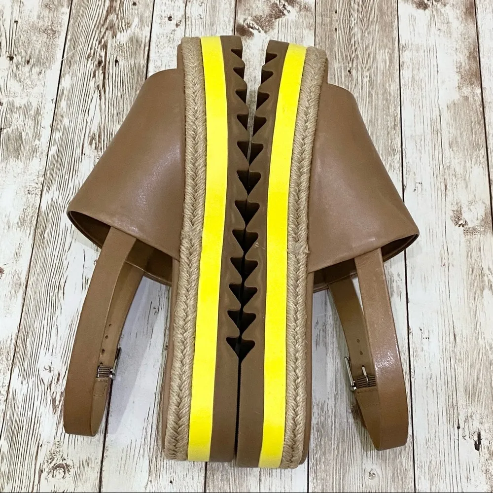 SCHUTZ Nude Sling back Espadrille Sandals 7.5 - Image 5