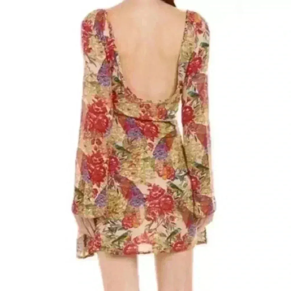 NWOT Raga Growing Wild Birds of Paradise Open Back Dress ~ Large - Image 3