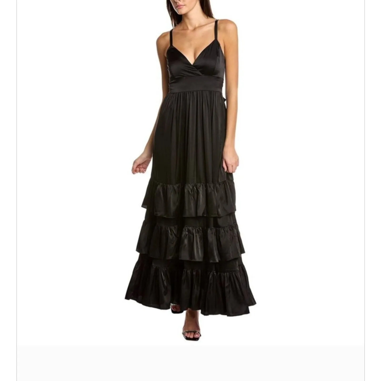 Hutch Women's Maxi Dress Livia Tiered Ruffled Party Dress Zip Closure Size 0 - Image 3