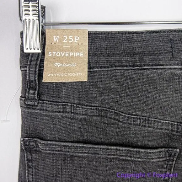 NEW Madewell Petite Stovepipe Jeans in Banberry‎ Wash: Raw-Hem, P25 - Image 12
