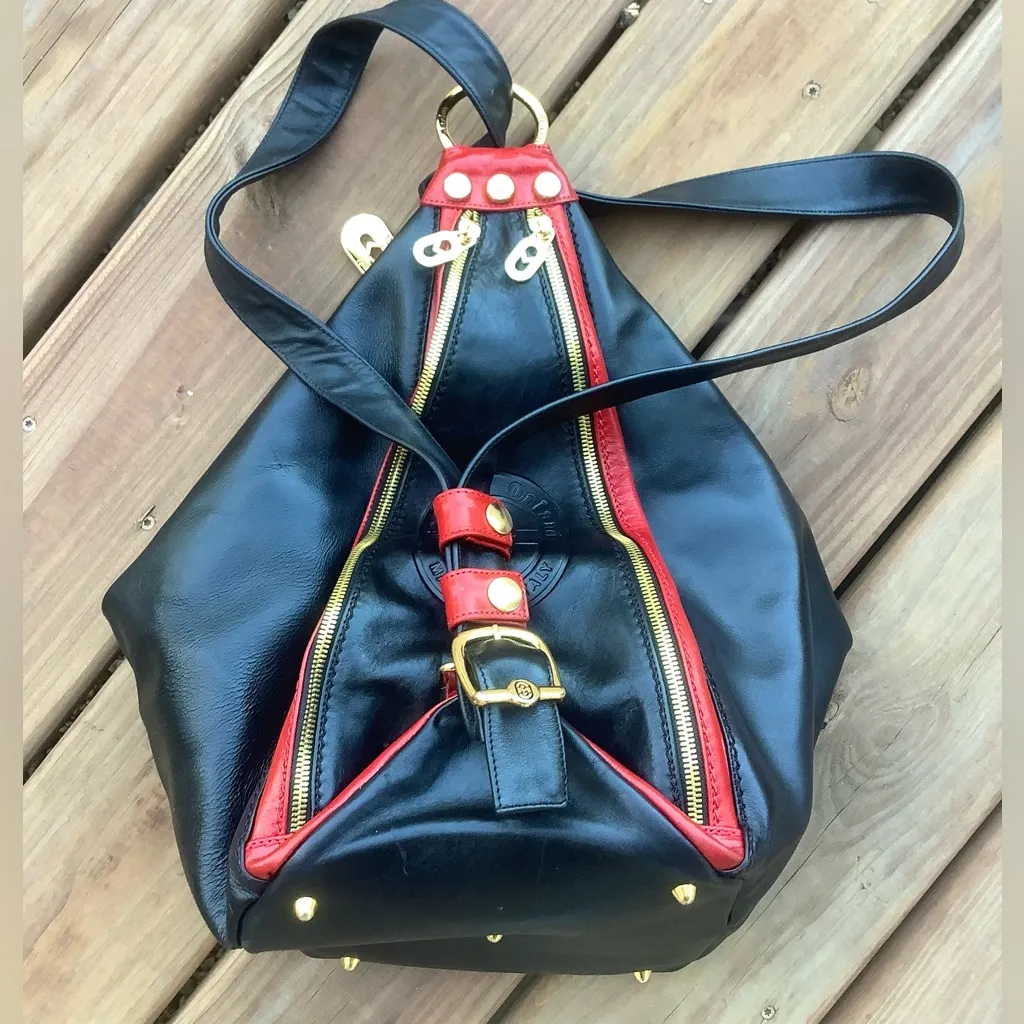 NICE practical genuine leather backpack/ shoulder bag 🔥🔥🔥 Black - Image 3