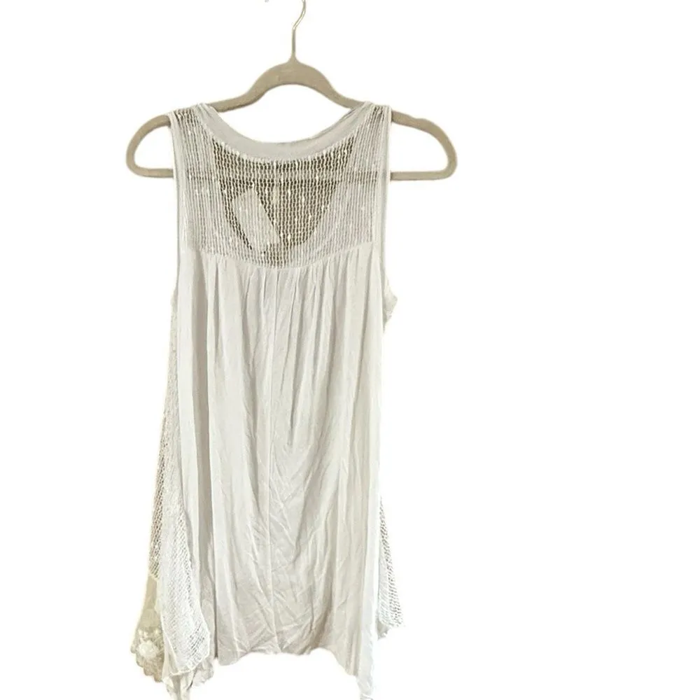 Cupio Medium Lace and Crochet Tunic Sleeveless Blouse NWT - Image 9