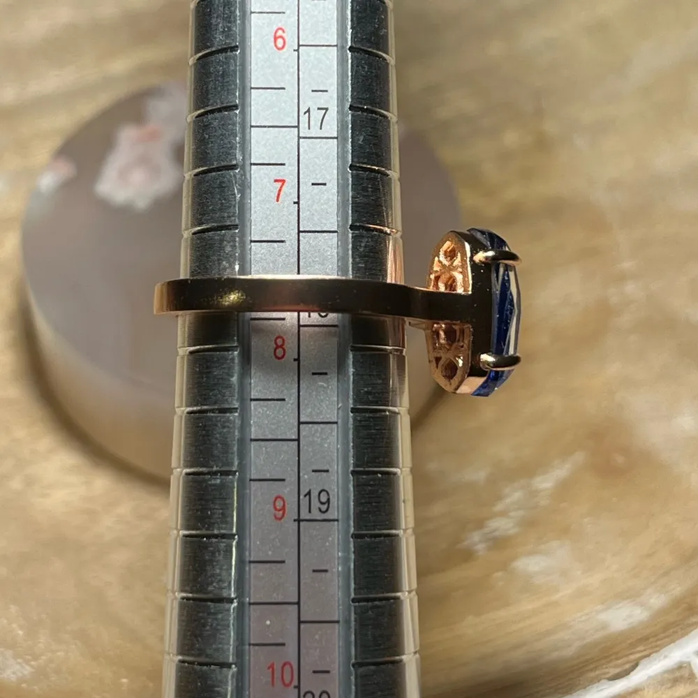 Kendra Scott Rose Gold Pryde Ring in Navy Dusted Glass - Image 15