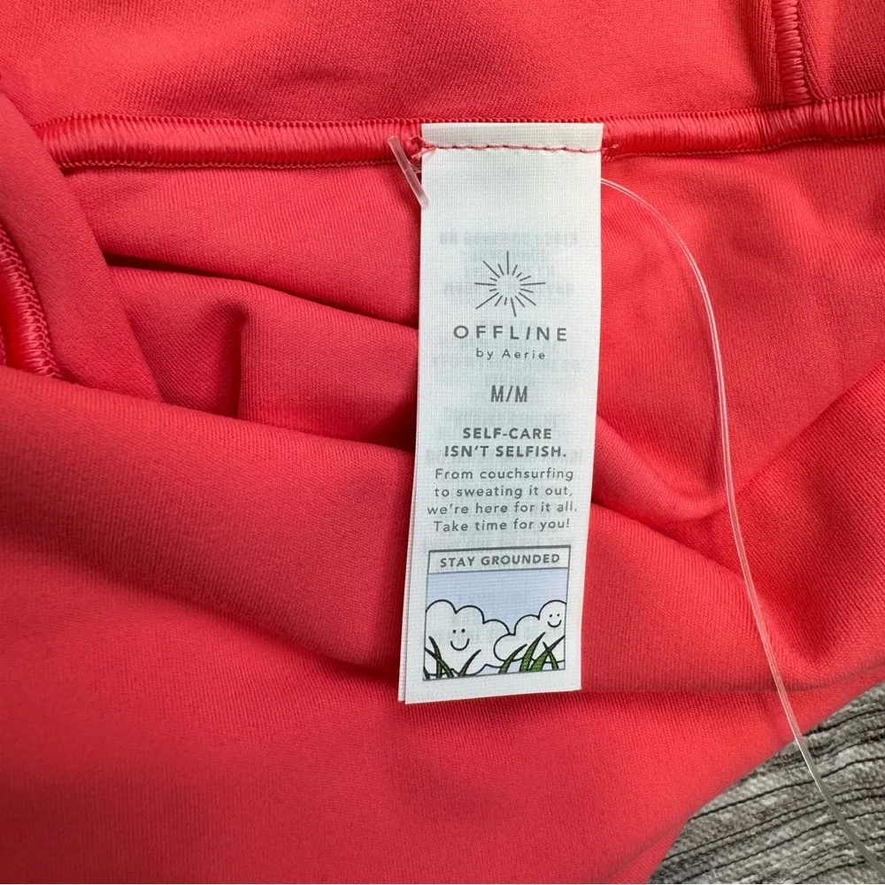 Aerie Offline by  Women's Real Me Xtra Shortie Workout Shorts M Med Medium Coral - Image 9