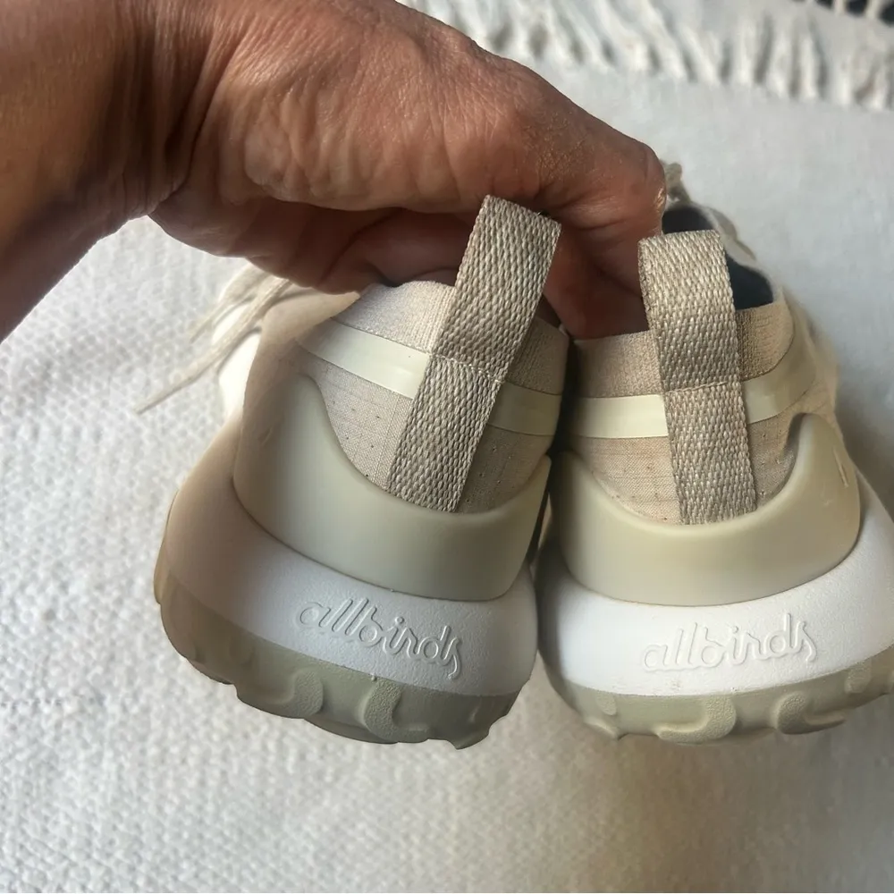 Allbirds Tráil Runners Cream Sneakers with Knit Upper and Chunky Sole - Image 6