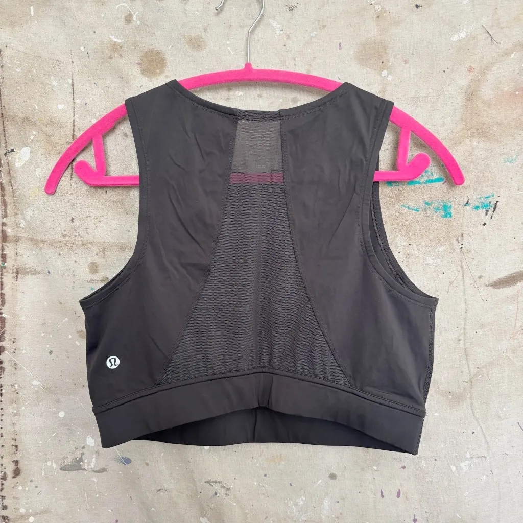 Lululemon Hotty Hot Cropped Tank, Graphite Grey - Image 4
