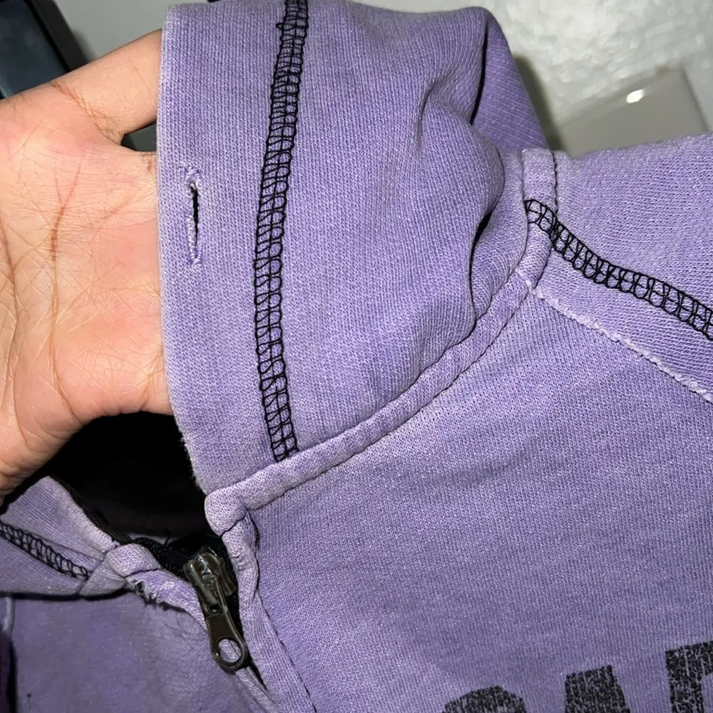 Vintage Cape May Zip Up Hoodie Purple Size M - Image 7