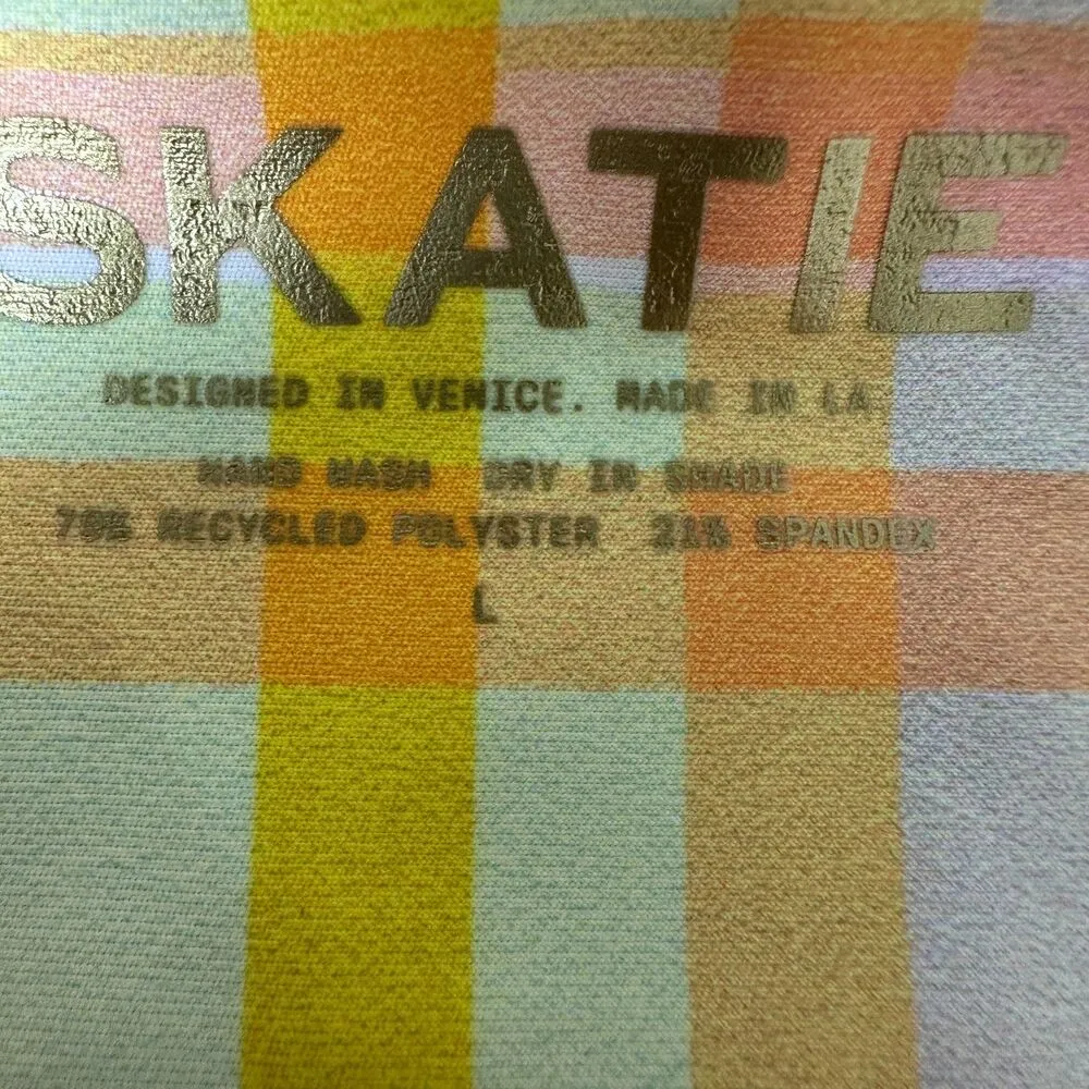 Skatie Dylan Suva Plaid Swim Bikini Bottoms Size Large NEW with Tags - Image 6