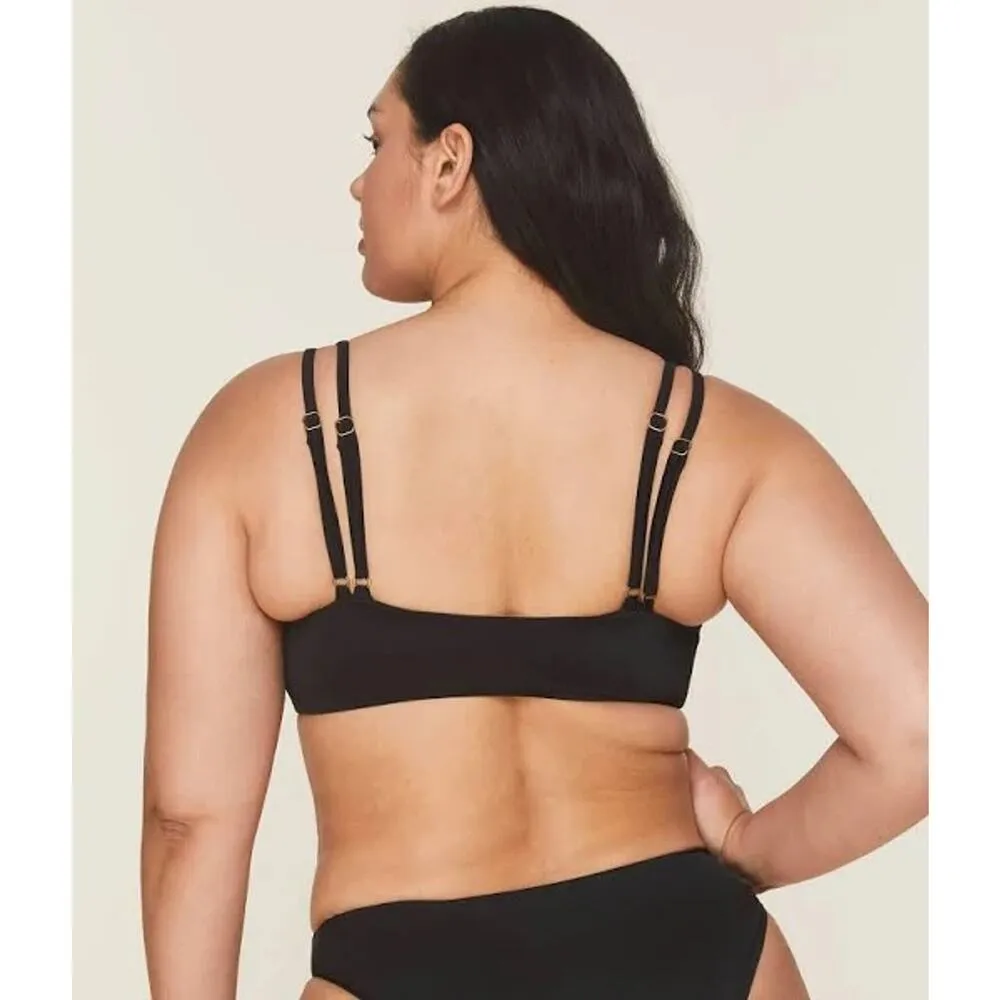 Andie Swim The Rockaway Bikini Swim Top Black S NWT - Image 4