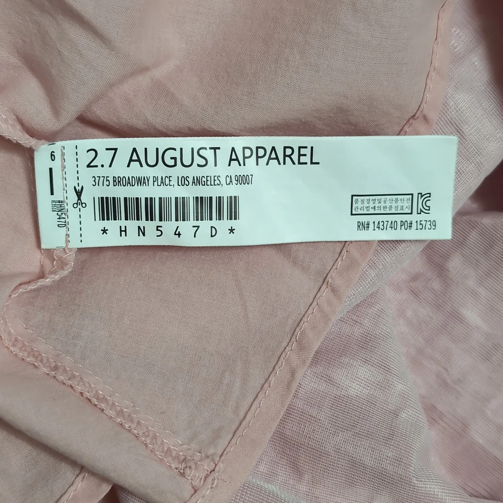 English Factory Penelope Mini Dress Pink Puff Sleeve Tie Back Textured Size S - Image 13