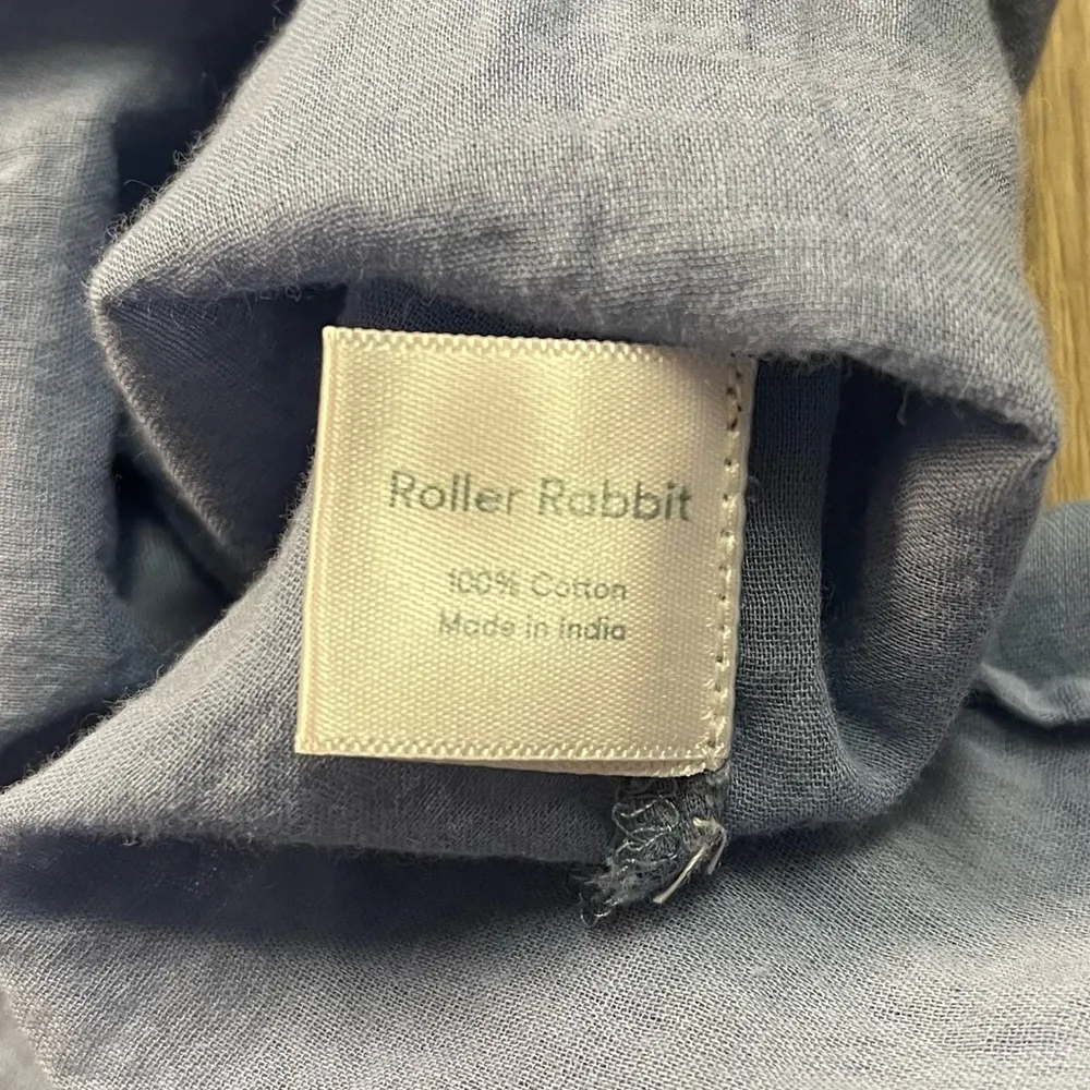 Roller Rabbit 100% Cotton Maxi Slip Dress in Blue Women’s Size Medium Nightgown - Image 9