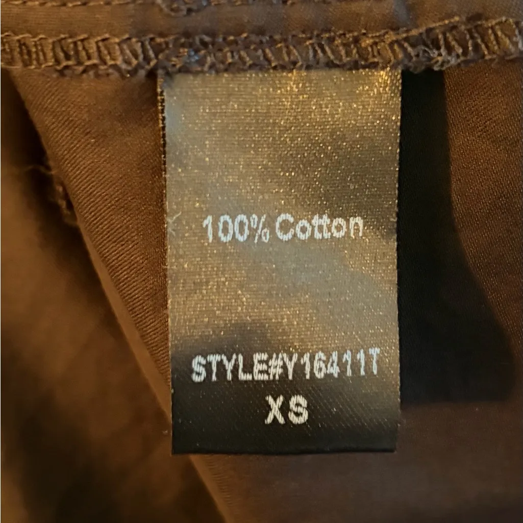 Pomander Place Tuckernuck Willabe Black Ruffle Cotton Top Size XS - Image 5