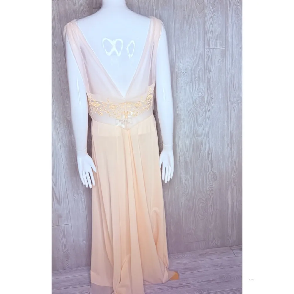 Rare Vintage lace sheer embroidered vanity fair plus size night gown nighty lg - Image 12
