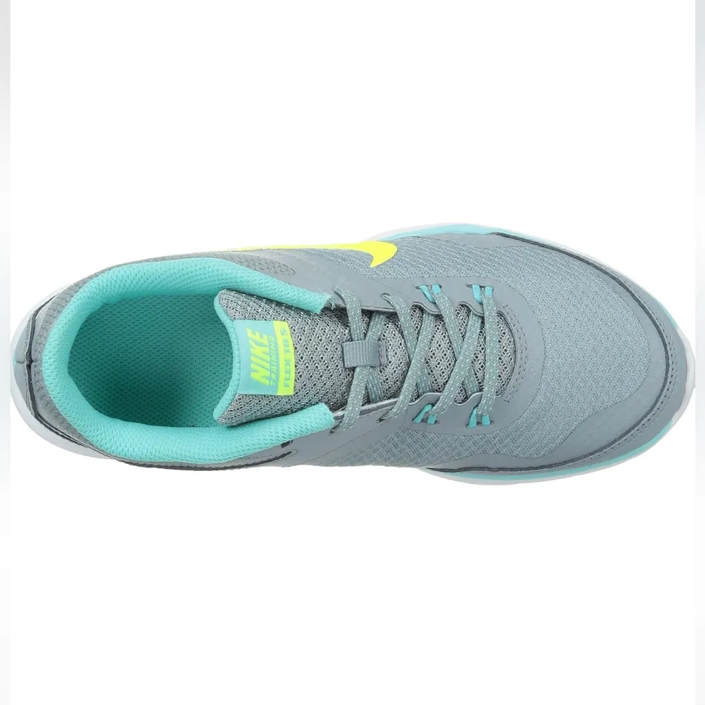 NIKE Flex Trainer 5 Dover Grey/Volt/Lght Aw/TI TNT Training Shoes Size 11 - Image 14