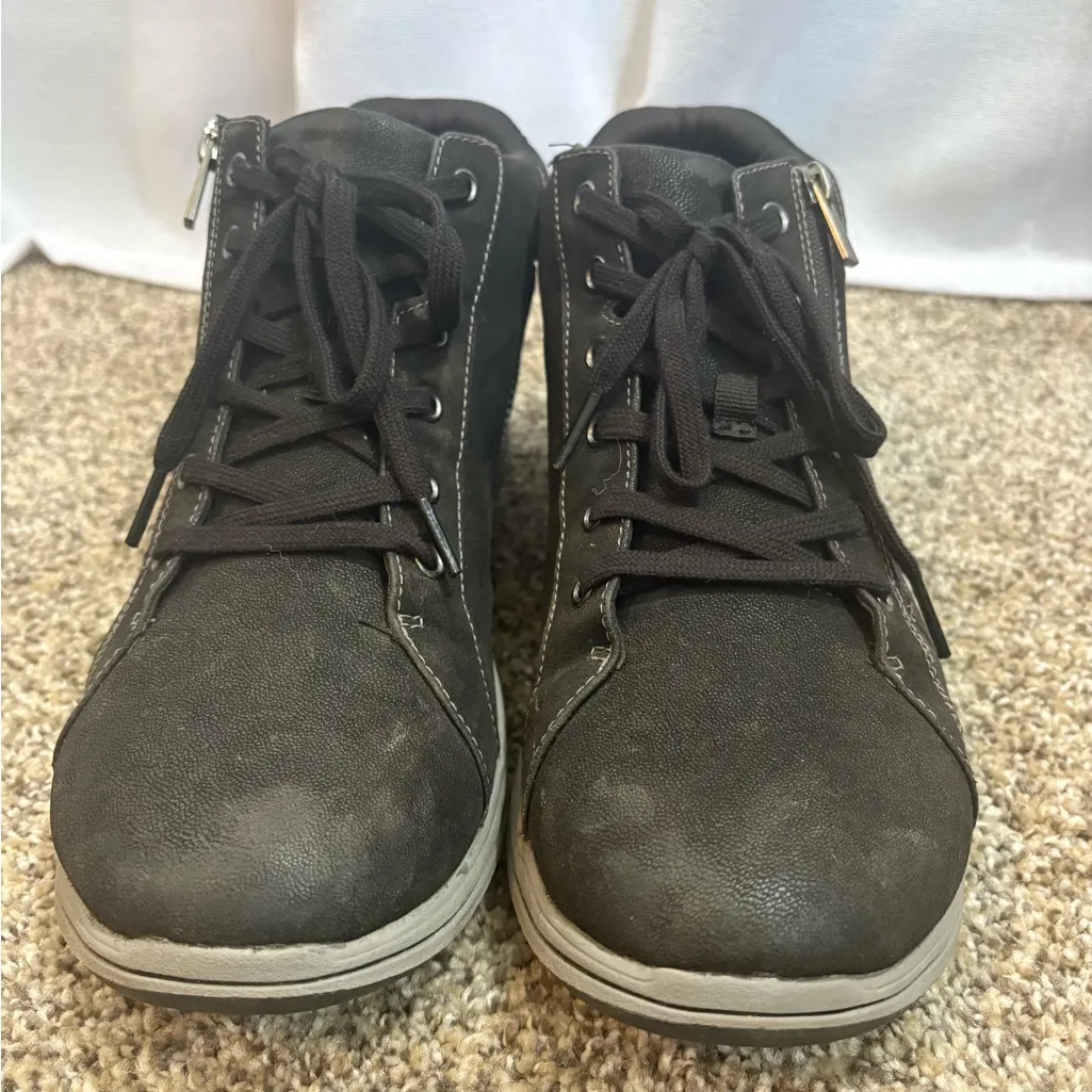 Clarks Cloudsteppers Lace up Booties w/ Zip Detail Breeze Glide Black Size‎ 10 - Image 2