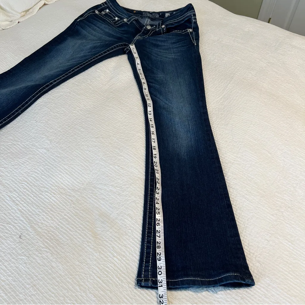 Miss Me Boot flare jeans flap pocket embellished 28 - Image 8