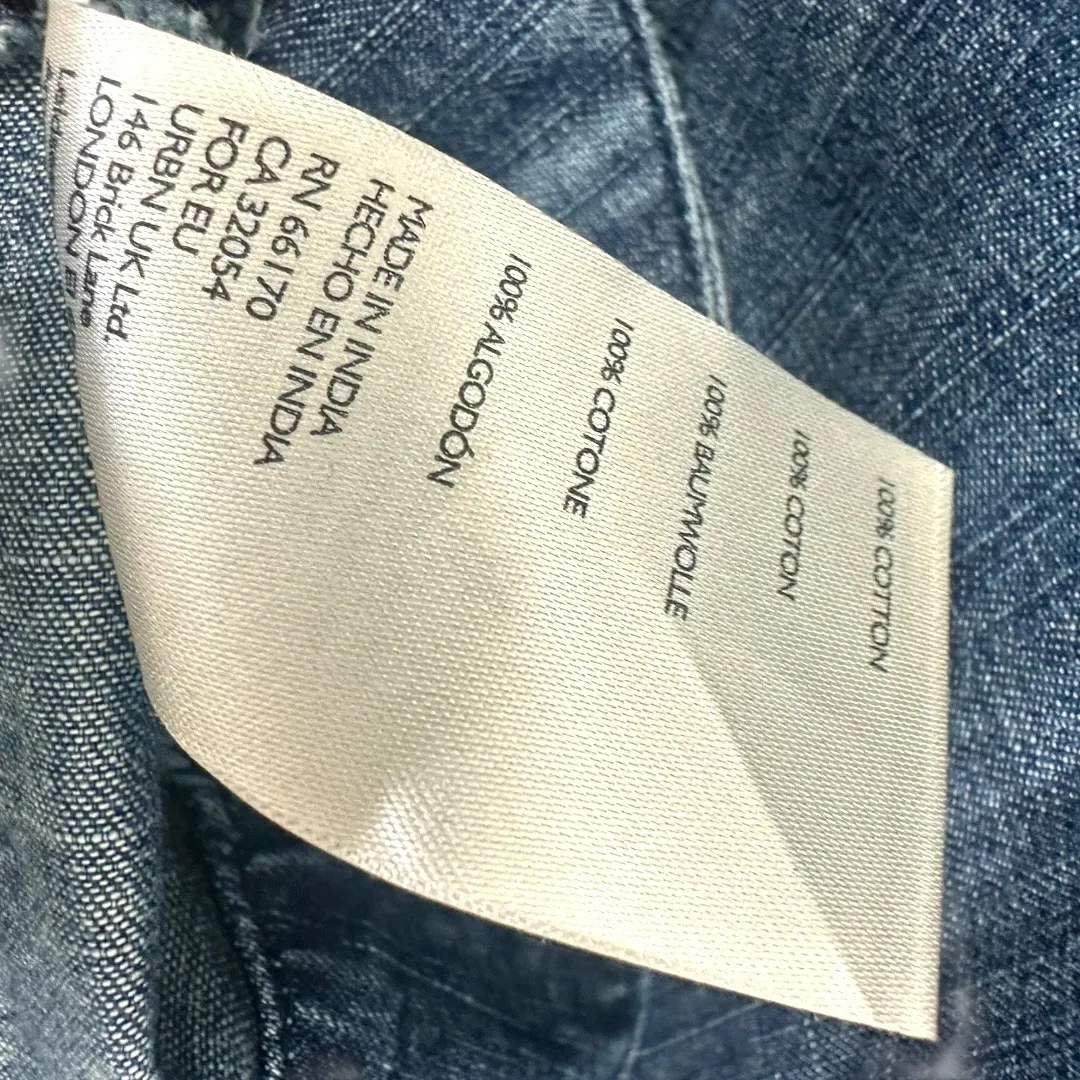 Free People Denim Blue Cotton Find Me Now Mini Dress Size S - Image 8