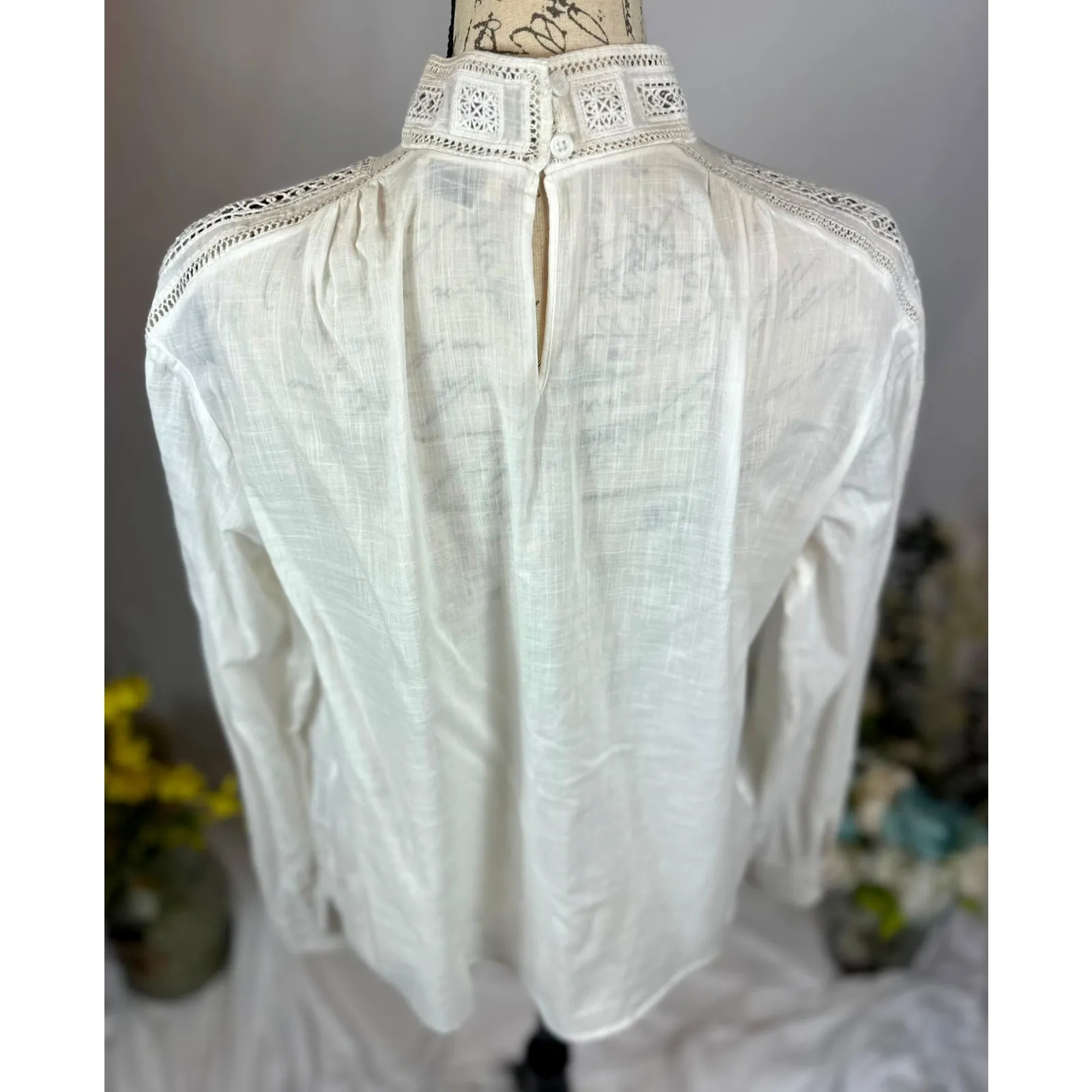 Zadig & Voltaire Teddy Eyelet Trim Blouse Judo M - Image 12