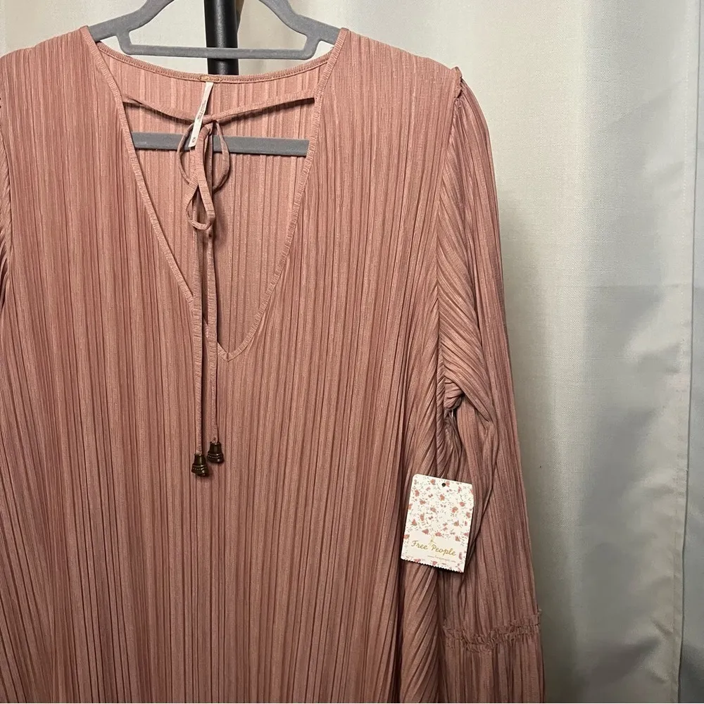 Free People Can’t Help It Clay Pink Mini Dress Medium - Image 10