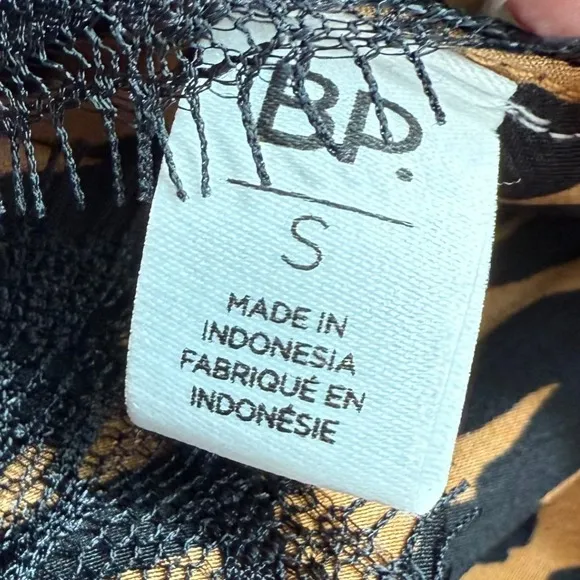 BP Leopard Cami‎ Top Black Lace Trim Sleeveless Casual Tank Top Size S - Image 2