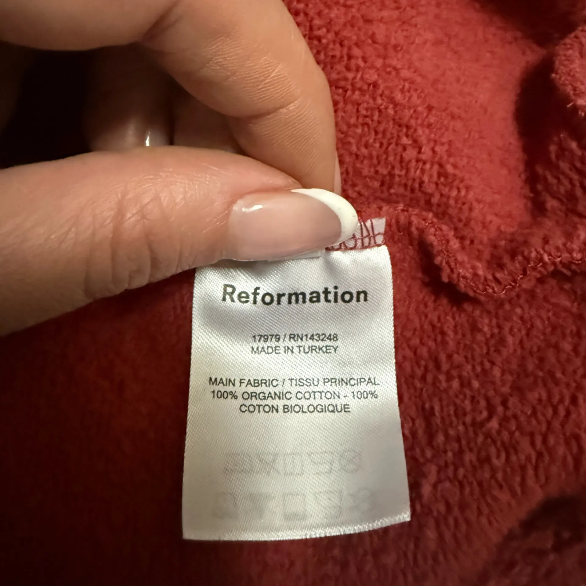 Reformation Women’s Brick Red Crewneck Sweater and Jogger Set - Image 3