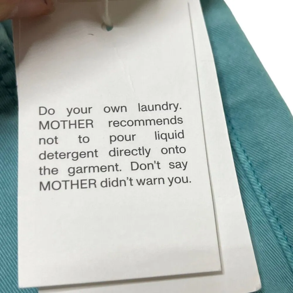 Mother The Catch All Prep Ankle Crop Nile Blue Pants Killing Time Womens Size 24 - Image 13