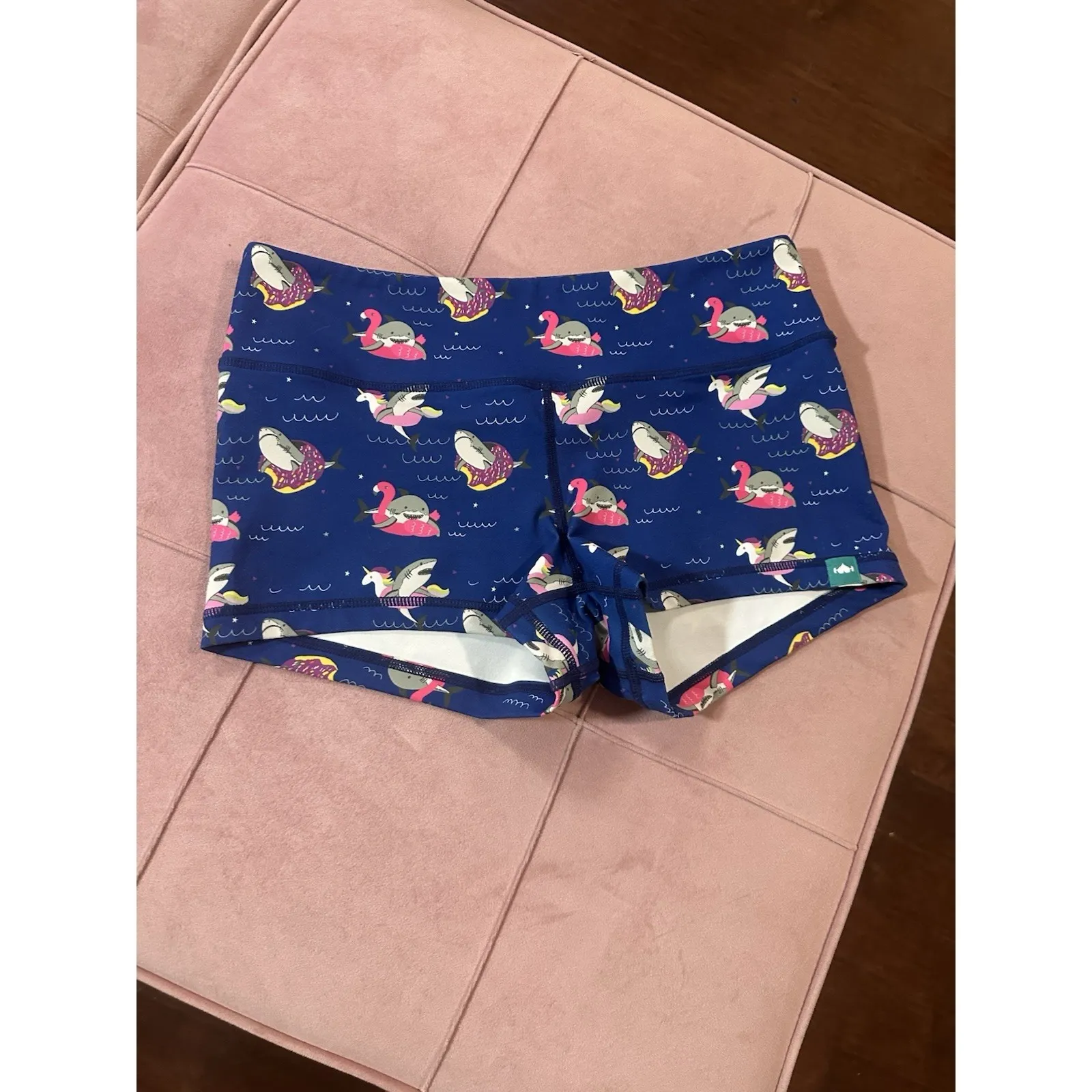 Wodbottom Shark, Donut, Flamingo Shorties, Size Large Blue - Image 2
