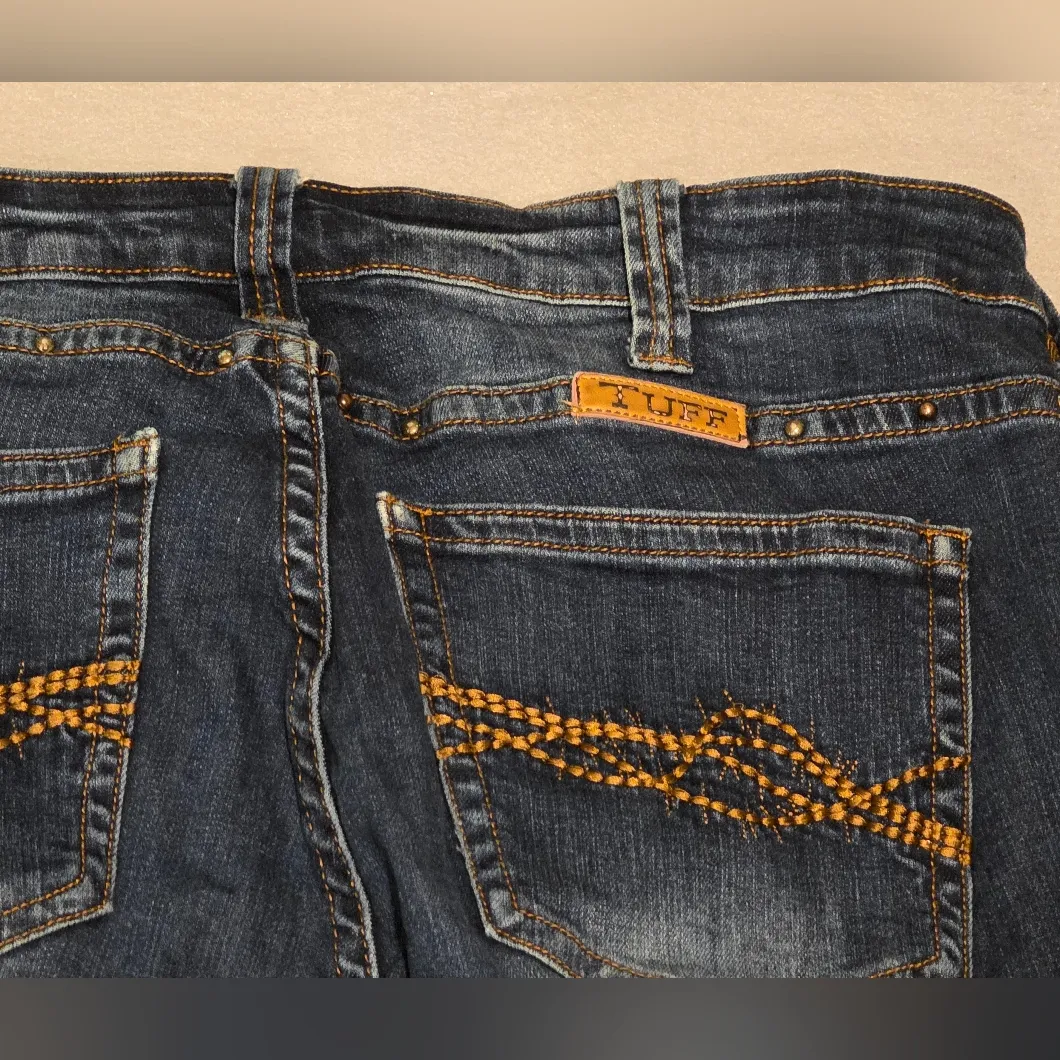 Cowgirl Tuff “Patina II” Jeans Women’s Size 35x33 Dark Wash Mid Rise Bootcut Blue - Image 9