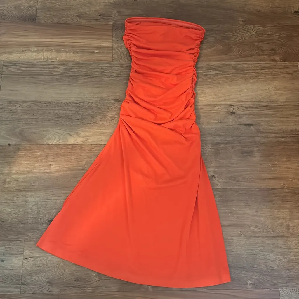 Anthropologie The Gabbie Strapless Ruched Tube Dress by Celandine - Image 8