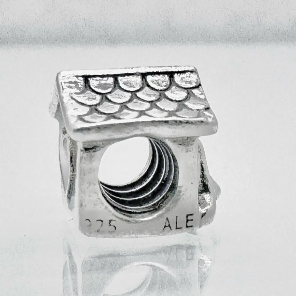 Rare Retired Pandora 925 Sterling Silver Dog House Red Heart Charm 790592EN27 - Image 2