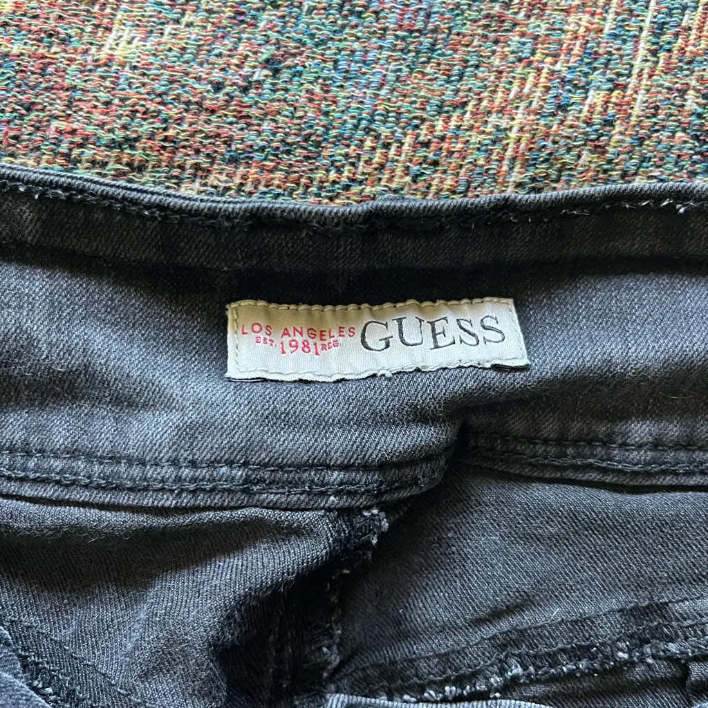 Vintage 90s Guess Jean Shorts Womens 32 High Rise Mom Core USA Button Fly Y2K - Image 15