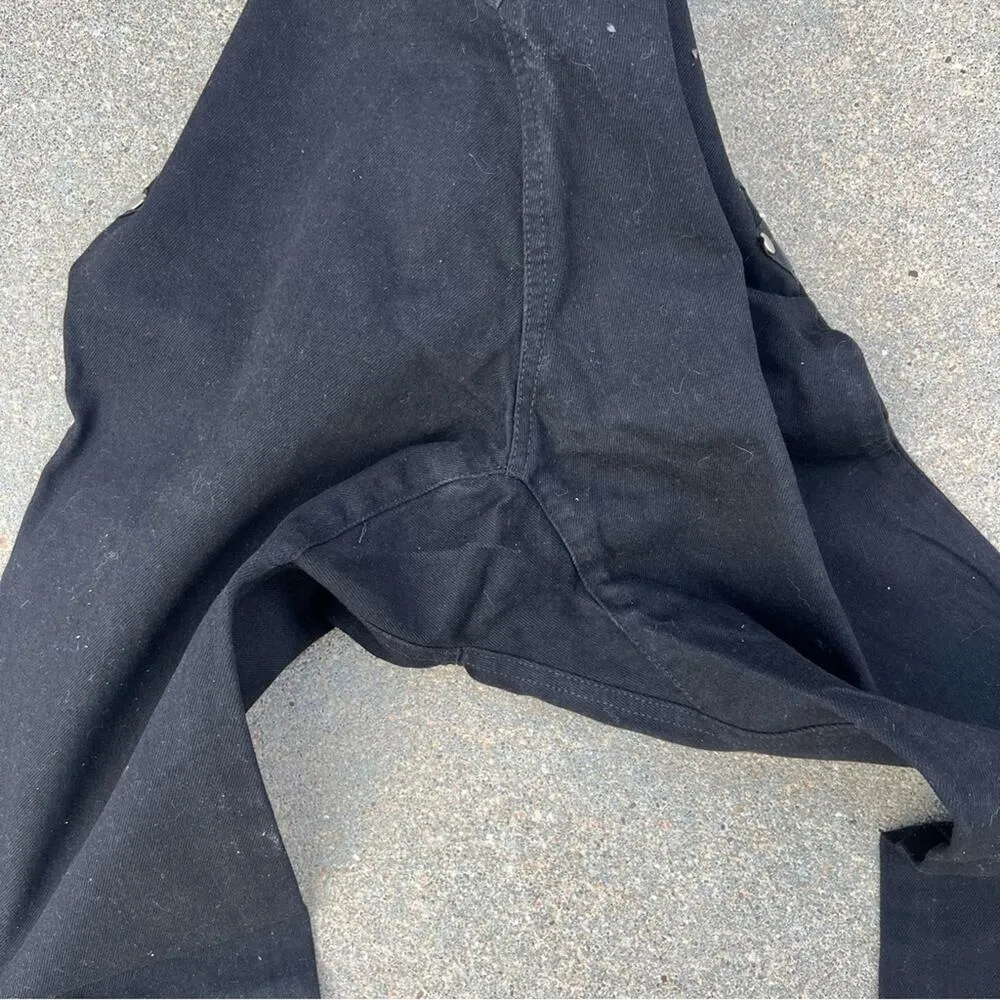 Vintage 80s 90s Diamond Gusset Bareback Black Cowgirl Western Jeans Size 12 - Image 8