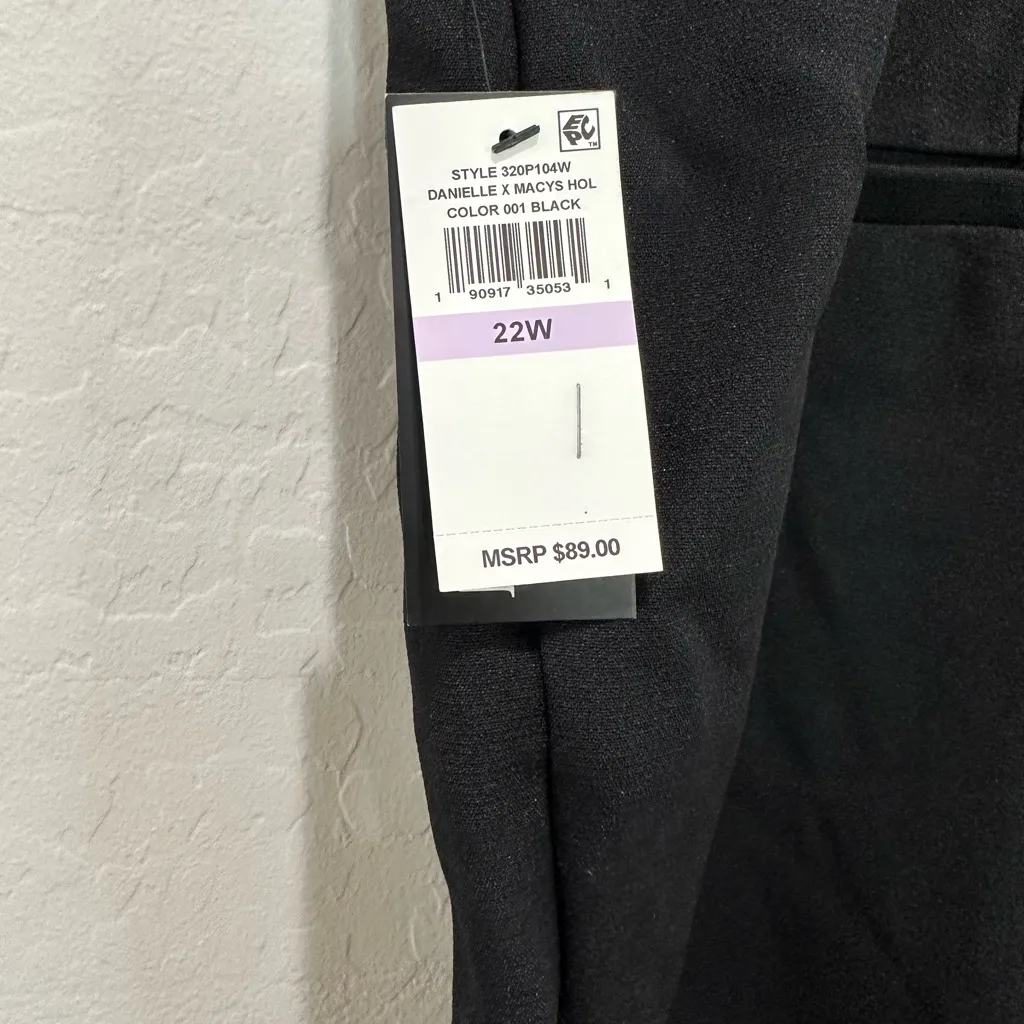 Danielle Bernstein Faux-Fur-Hem Trim Pants plus size‎ 22.  (A6) - Image 6