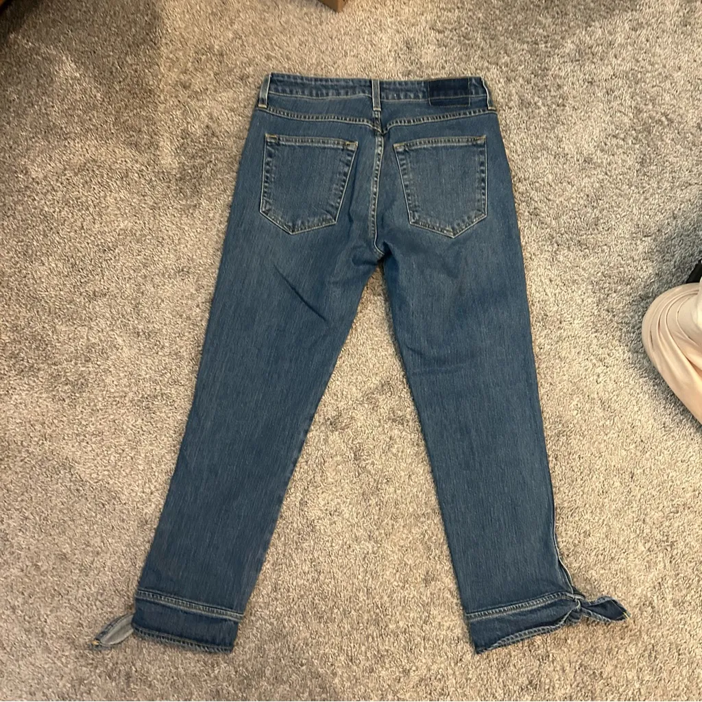 AMO Ankle Tie Jean in Medium Vintage SIZE 29 Blue - Image 8
