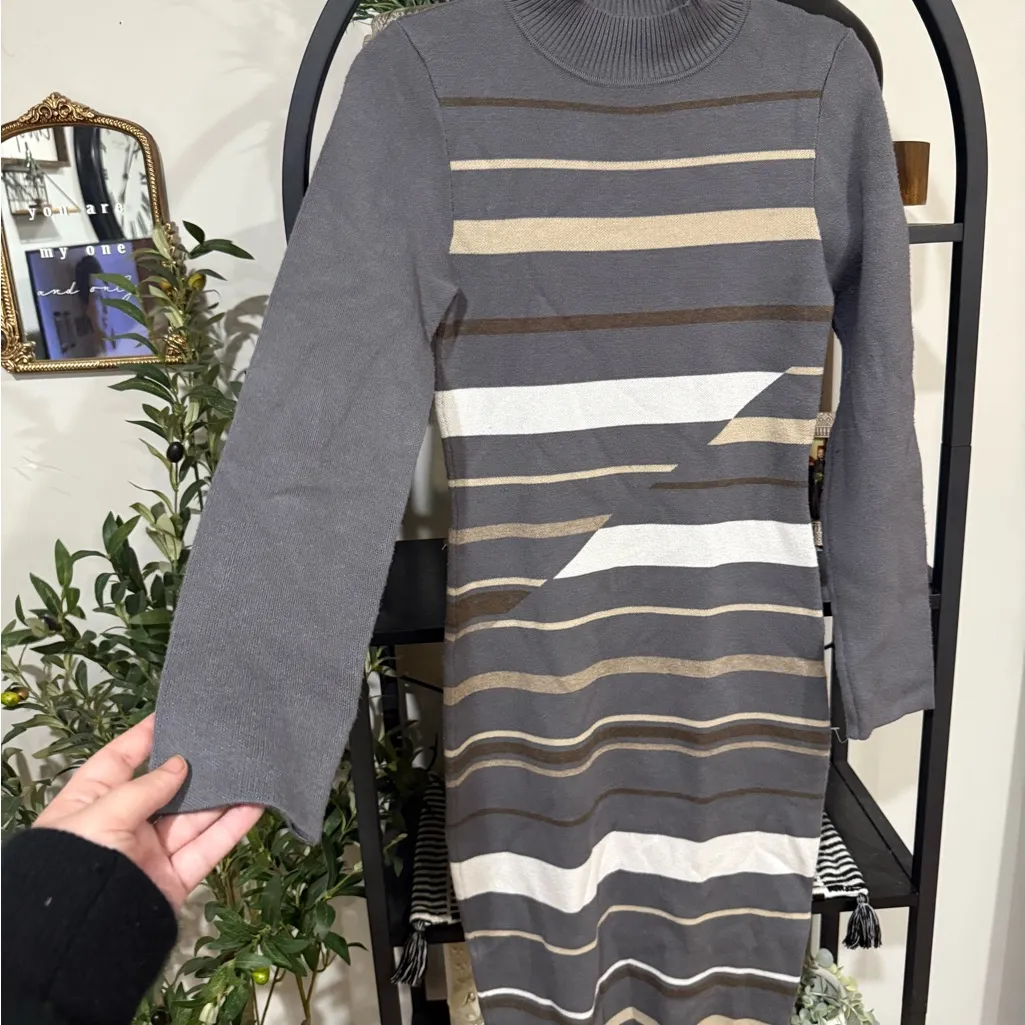 ✨ Nina Leonard Striped Sweater Dress ✨
Size S - Image 4