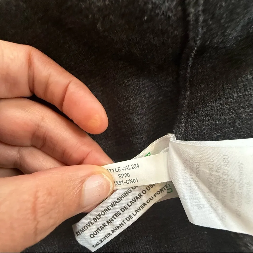 J Crew Camille Sweater-blazer Shawl Collar Cardigan  Size Large Dark Gray  1611 - Image 5