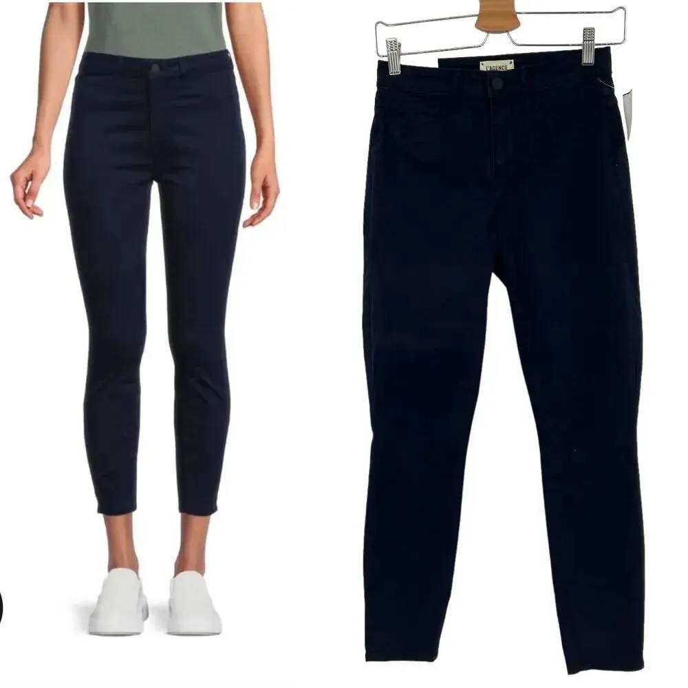 L'Agence Margot High Rise Cropped Skinny Jeans Midnight Navy Blue Size 25 - Image 2