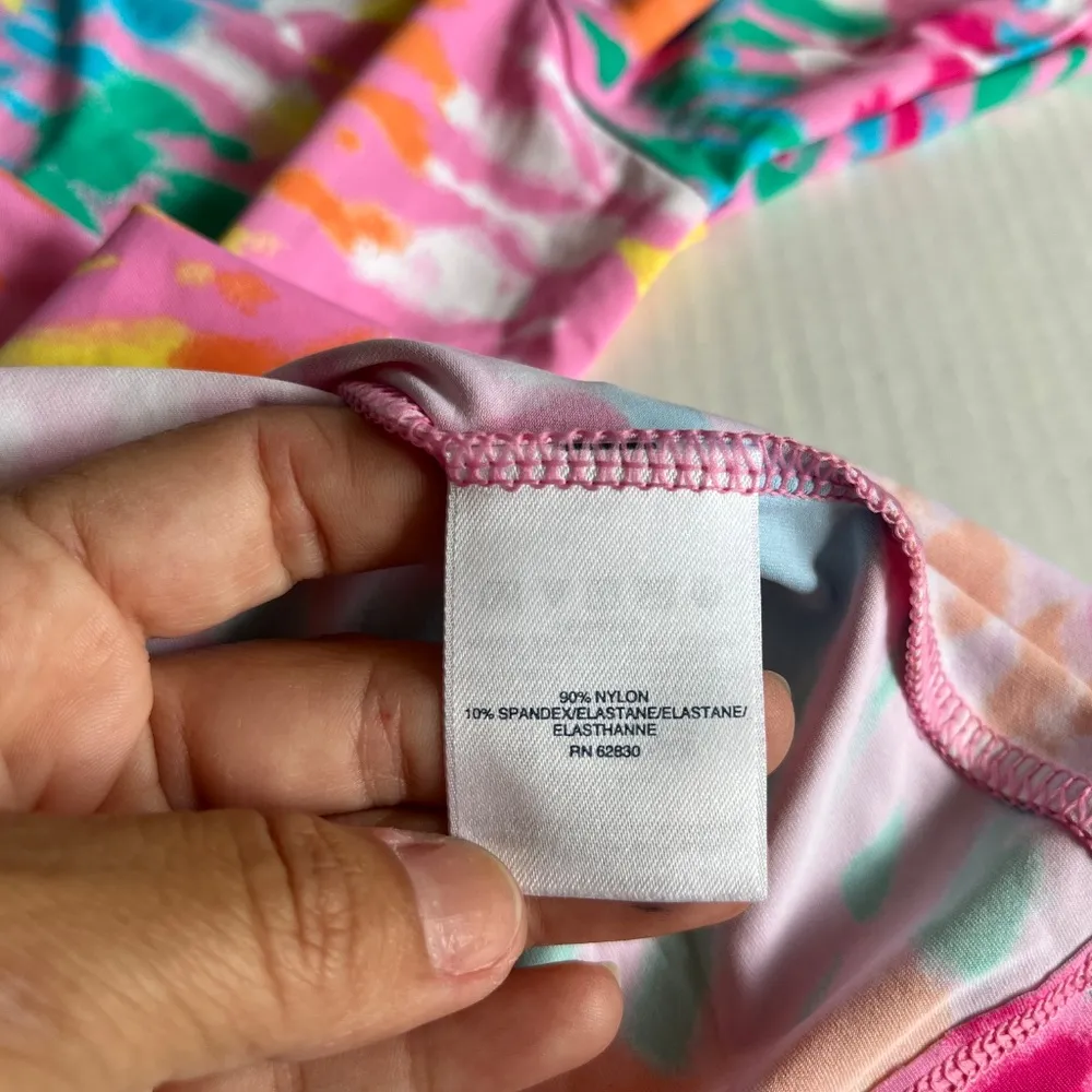 Lands End Sz L Rash Guard UPF 50 Crew‎ Neck Short Sleeve Stretch Shirt Top - Image 4