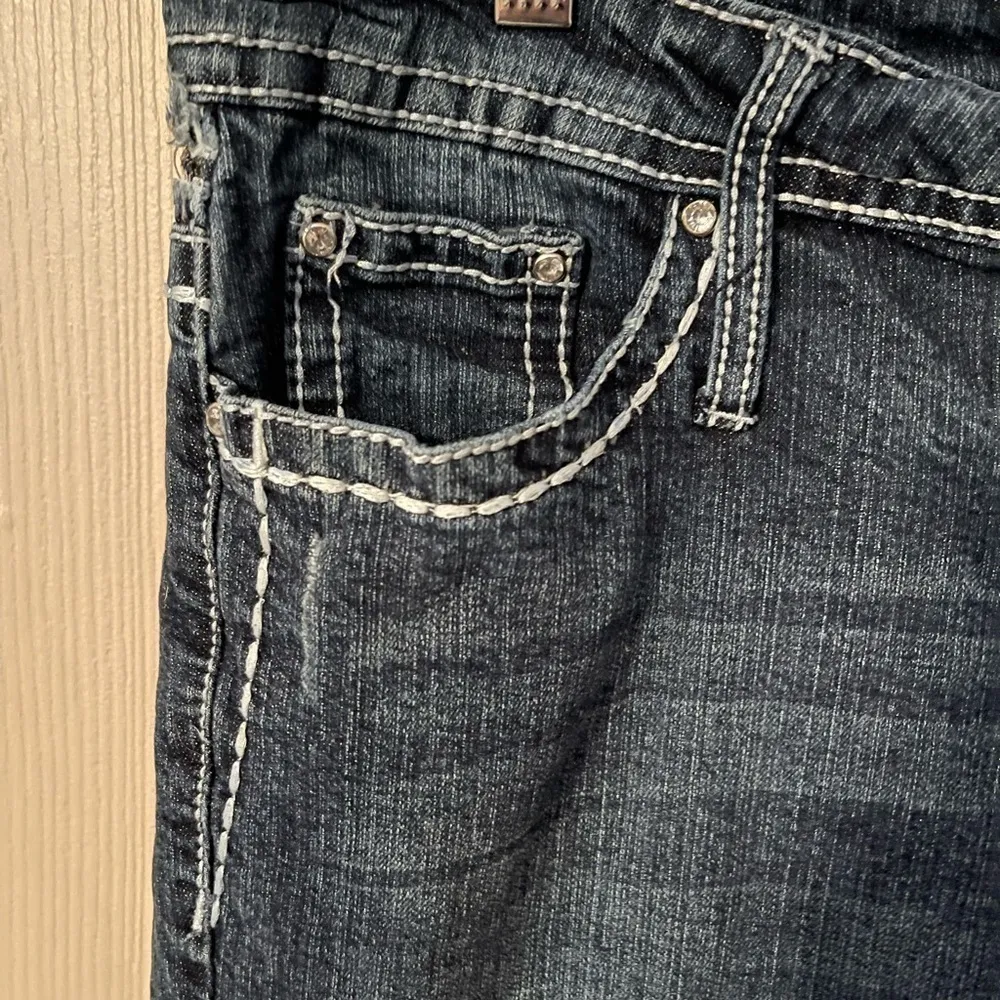 Premier Denim By Rue 21 Low Rise Flare Leg Sequin Pockets Jeans - Image 2