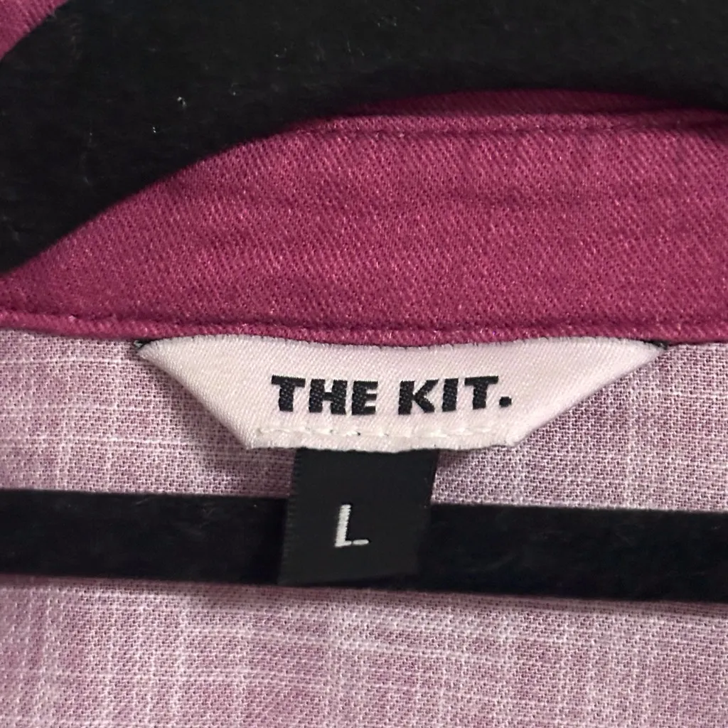 The Kit Pink Cotton Button Down Shirt Large - Image 3